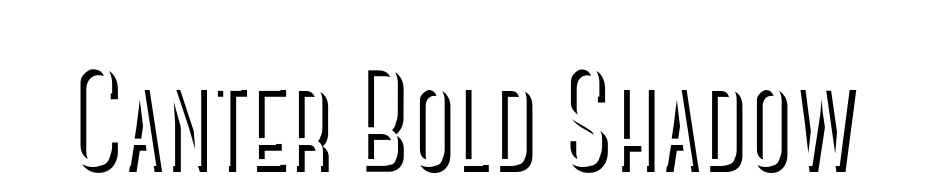 Canter Bold Shadow Font Download Free